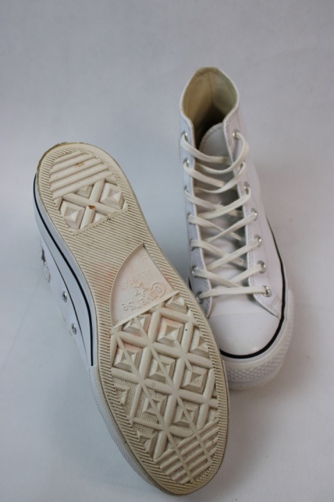 Converse Trampki Ctas Lift Clean Hi 561676C Biały SKÓRA NATURALNA