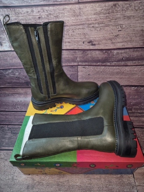 Lazamani botki skórzane damskie sztyblety na zamek 39