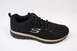 Sneakersy Skechers 12615 BKRG Czarny damskie 40 26 cm